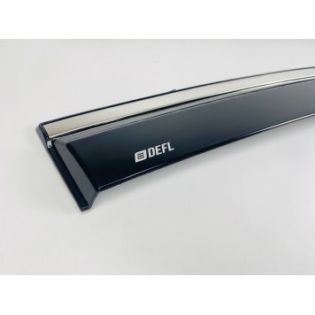 Дефлектори вікон Fiat Freemont 2009-2021 з нерж. хром полоскою-3